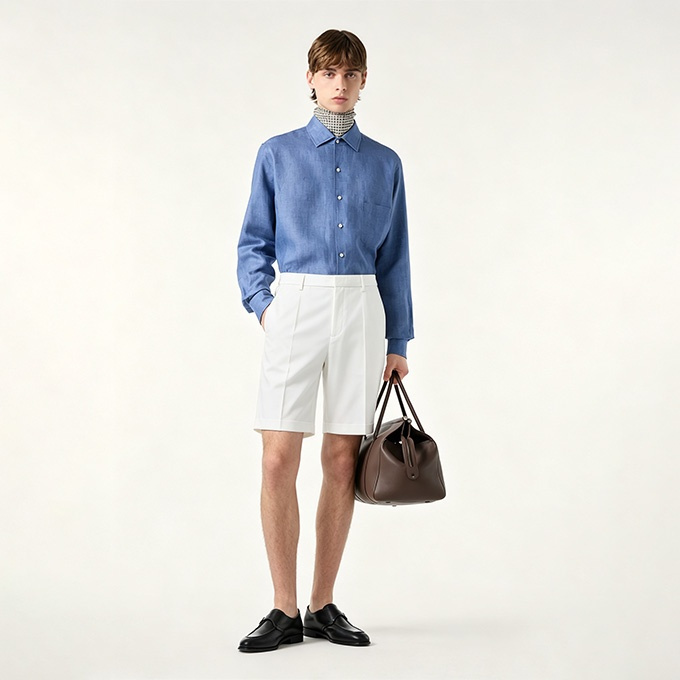 loro piana carlo tailored straight fit casual shorts